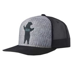Prana Journeyman Trucker Hat in Charcoal Bear Hug
